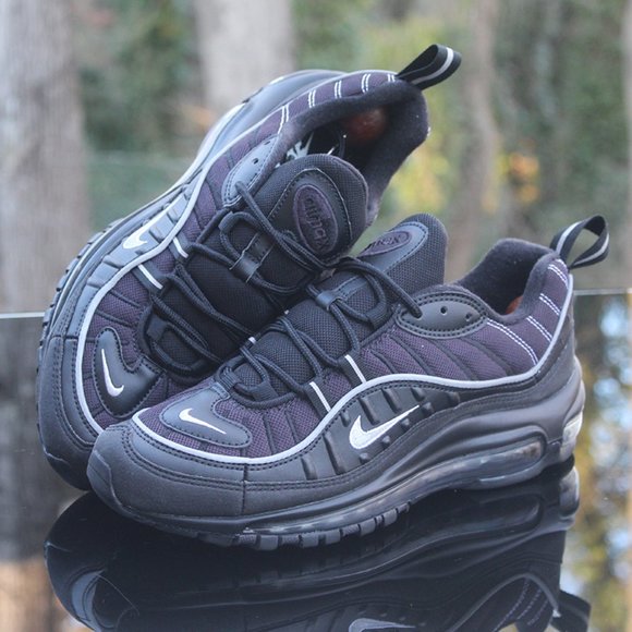 Nike Air Max 98 Black Grey Size 7Y - Picture 4 of 12